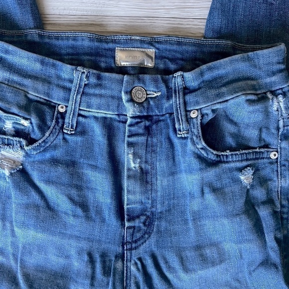 MOTHER high waisted looker graffiti girl jeans size 25 - Picture 4 of 16